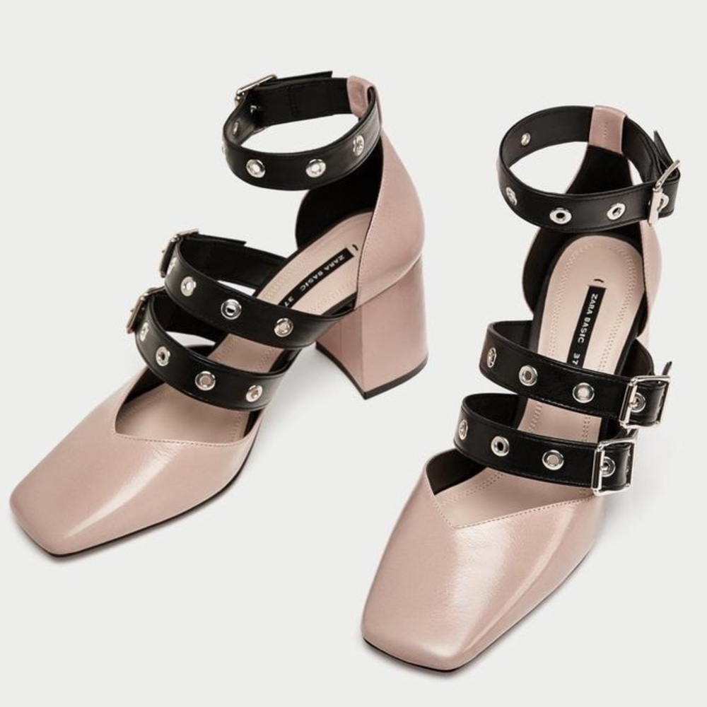 Zara pink court heels